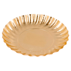 MINI PLATEAUX Ø 9 CM DORE CARTON X 100 UNITES