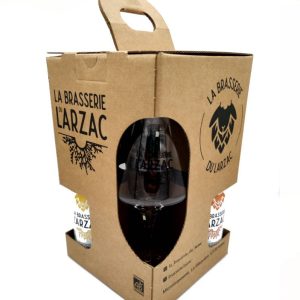 Bière Brasserie du Larzac coffret 3 bieres 33cl +1 verre 33cl