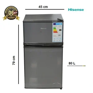 Hisense Réfrigérateur Double Battant 80L – RD-11 – Gris – 06Mois
