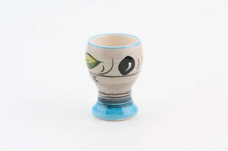 Coquetier Olive gris turquoise