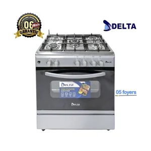 Cuisinière à gaz DELTA 5 feux – DSO-XD-7650-SL – 50×76 cm – Prix Cameroun