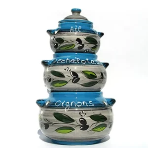Pyramide à condiments Olive gris turquoise